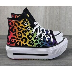 New Converse Chuck Taylor Lift Platform Pride Sz 8.5 Womens Double Stacked Shoes